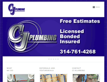 Tablet Screenshot of cj-plumbing.com